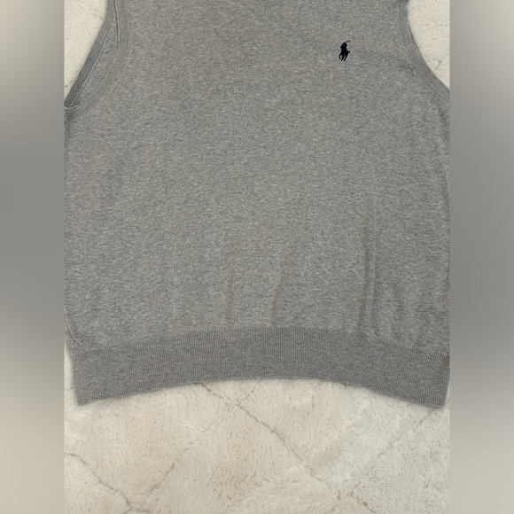 Polo Ralph Lauren Pima Cotton Vest Light gray light weight Men’s XL Ex cond - Picture 4 of 9
